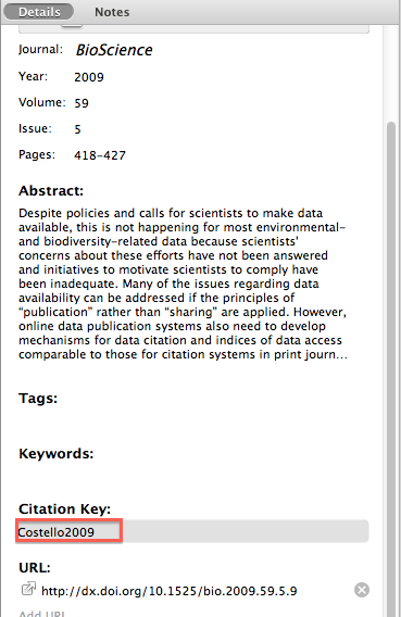 What the Mendeley citation key looks like